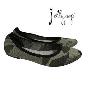Jellypop Champs Women's Camo Pointed Knit Flats 7.5